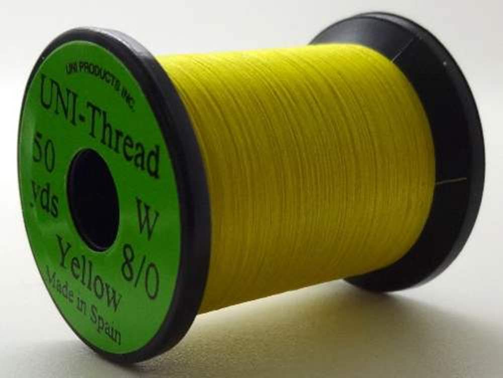 Uni Pre Waxed Thread 6/0 200 Yards Yellow Fly Tying Threads (Product Length 200 Yds / 182m)