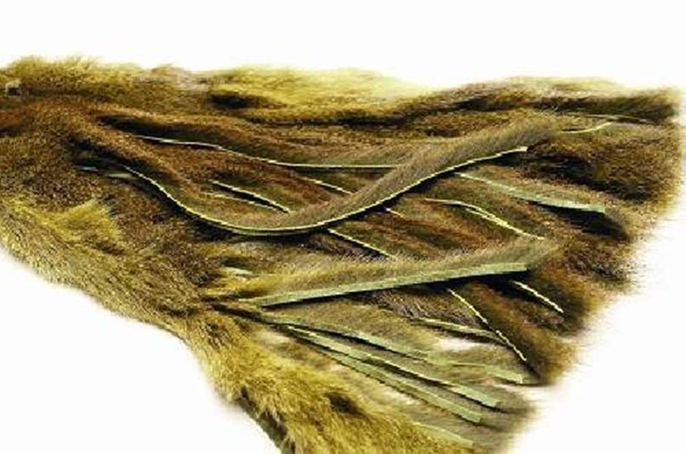 Veniard Pine Squirrel Skin Micro Zonker Chartreuse Fly Tying Materials