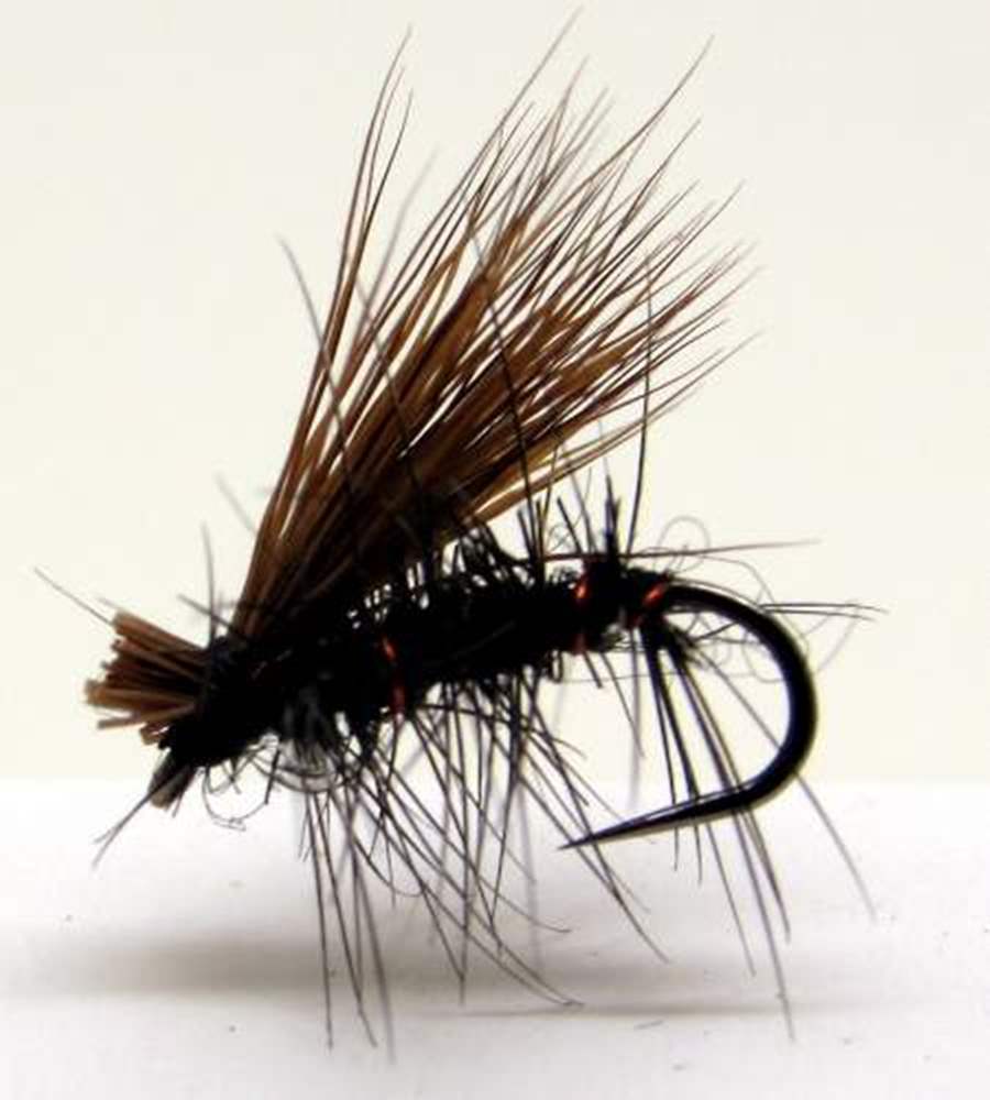 The Essential Fly Barbless Elk Hair Caddis Black Fishing Fly