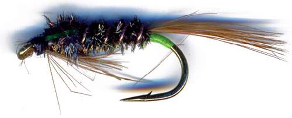 The Essential Fly Diawl Bach Holo Cheek Green Fishing Fly