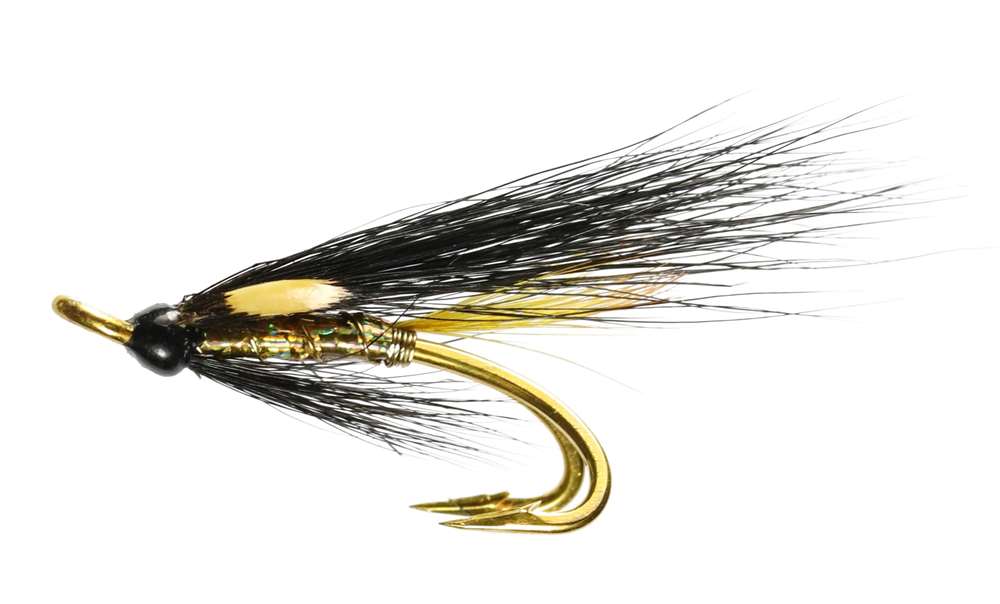 Caledonia Flies Gold Stoat Tail Jc Patriot Double #12 Salmon Fishing Fly
