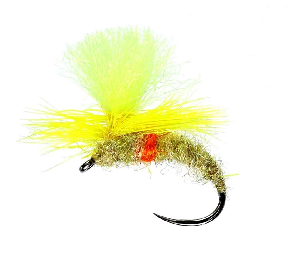 Caledonia Flies Yellow May Klink Barbless #14 Fishing Fly