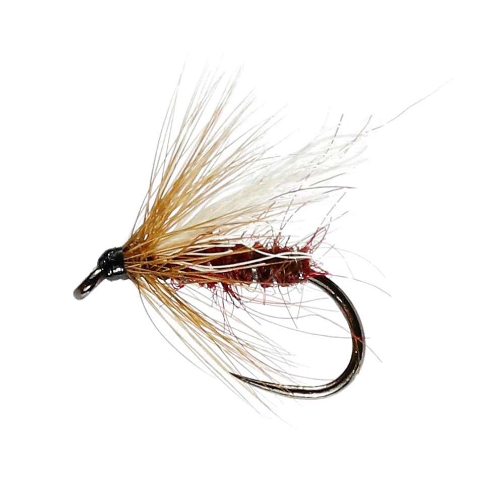 Caledonia Flies Bob's Bits Fiery Brown Dry Barbless #12 Fishing Fly
