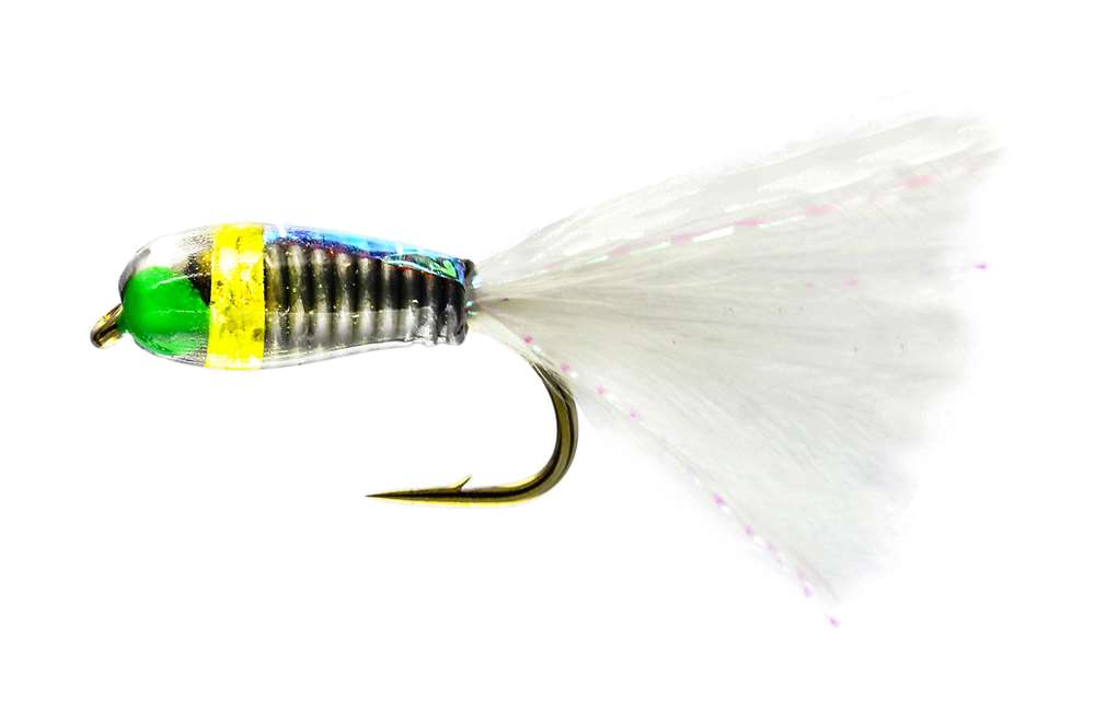 Caledonia Flies Titanic White Bug #12 Fishing Fly Barbed Nymph Fly