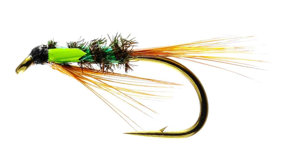 Caledonia Flies Diawl Bach Holo Green (Unweighted) #12 Fishing Fly