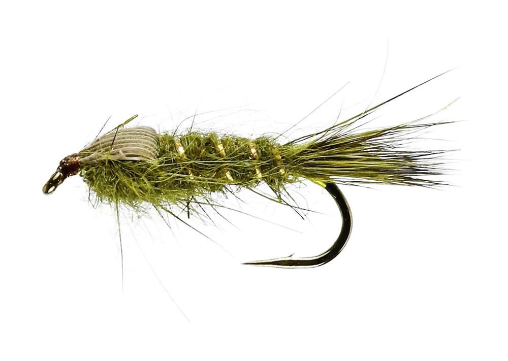Caledonia Flies G.R.H.E. Olive (Weighted) #12 Fishing Fly