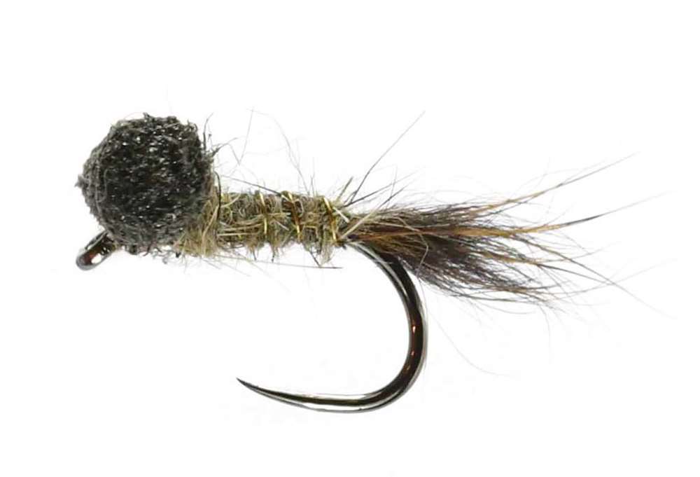 Caledonia Flies Hares Ear Booby Barbless #14 Fishing Fly