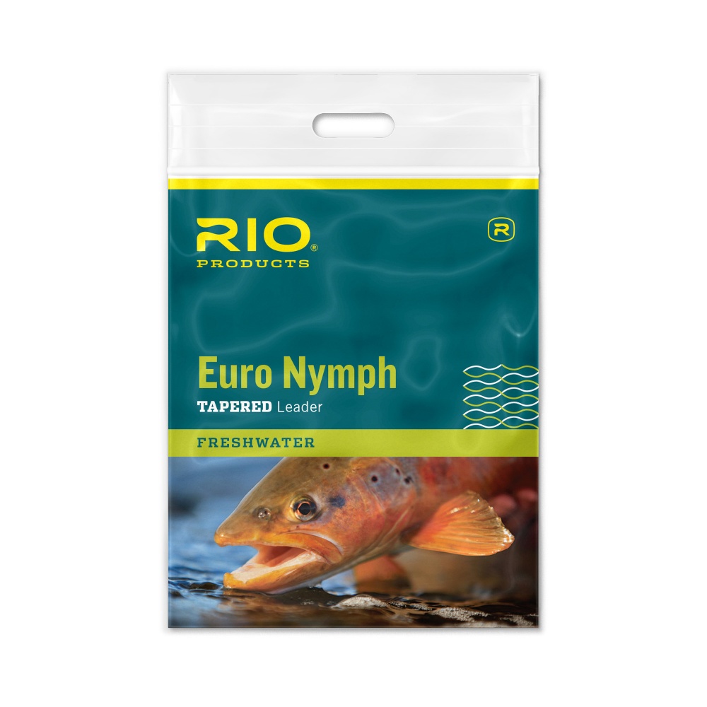 Rio Products Euro Nymph Leader Pink / Yellow 0X / 2X For Trout & Grayling Fly Fishing (Length 11ft / 3.4m)