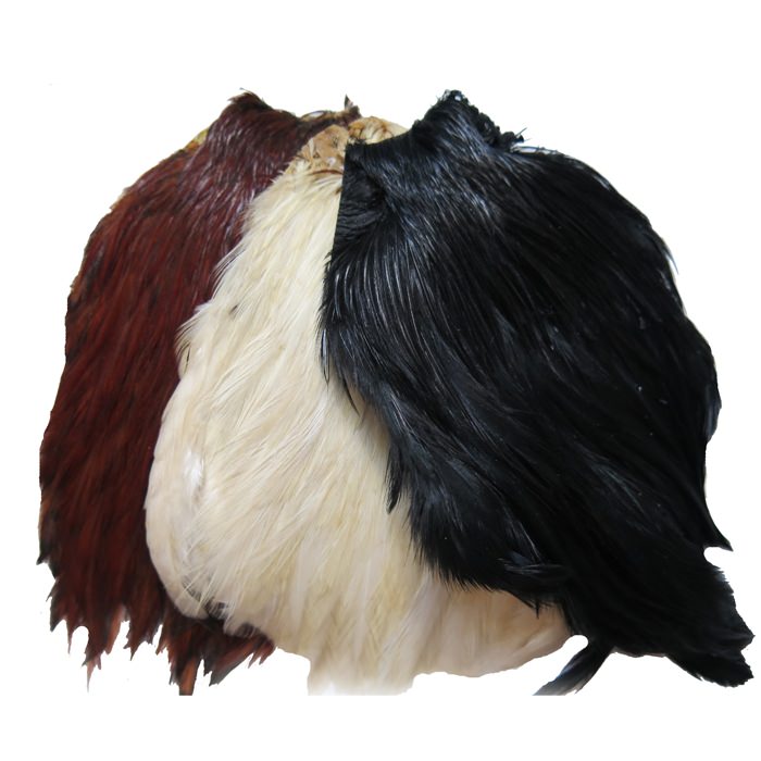 Turrall Indian Cock Feather Hackles General 30 Feathers Claret Fly Tying Materials