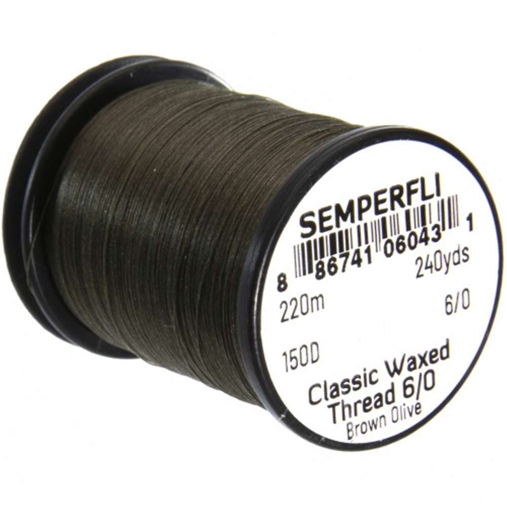 Semperfli Classic Waxed Thread 6/0 240 Yards Brown Olive