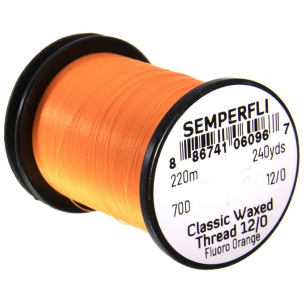 Semperfli Classic Waxed Thread 12/0 240 Yards Fluoro Orange