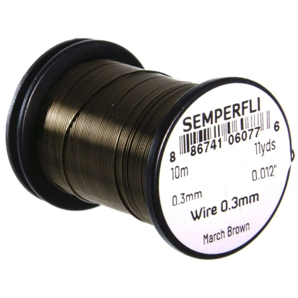 Semperfli Wire 0.3mm March Brown
