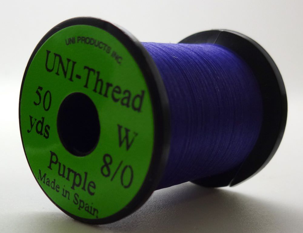Uni Pre Waxed Thread 6/0 50 Yards Purple Fly Tying Threads (Product Length 50 Yds / 45.7m)