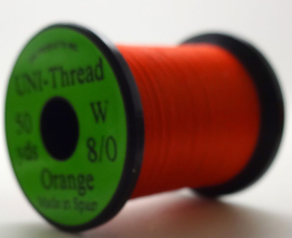 Uni Pre Waxed Thread 6/0 50 Yards Orange Fly Tying Threads (Product Length 50 Yds / 45.7m)