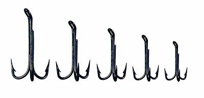 Veniard Hooks Esmond Drury (Pack Of 10) Black Japaned Treble Hook Size 6 Salmon Fly Fishing Hooks