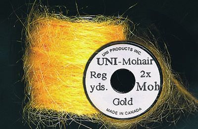 Uni Mohair Leech Yarn Gold Fly Tying Materials (Product Length 5.46 Yds / 5m)