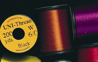 Uni Super Midge Pre Waxed Thread 8/0 200 Yards Orange Fly Tying Threads (Product Length 200 Yds / 182m)