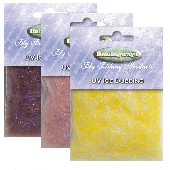 Hemingway's Uv Ice Dubbing Yellow Olive Fly Tying Materials