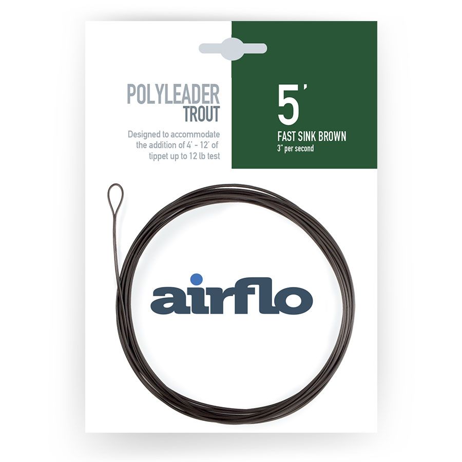Airflo Polyleader Trout 5 Foot Fast Sink (Pfs8-5T) Fly Fishing Leader (Length 5ft / 1.6m)