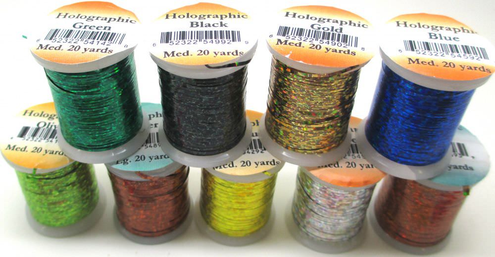 Veniard Holographic Tinsel Large #7 Red Fly Tying Materials (Product Length 21.8 Yds / 20m)
