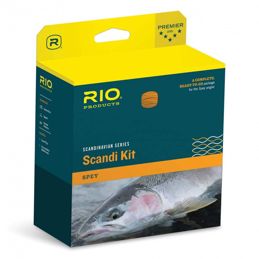 Rio Products Scandi Floating Kit Salmon / Orange 460 Grain (Weight Forward) Wf8 Salmon Fly Line (Length 37ft / 11.3m)