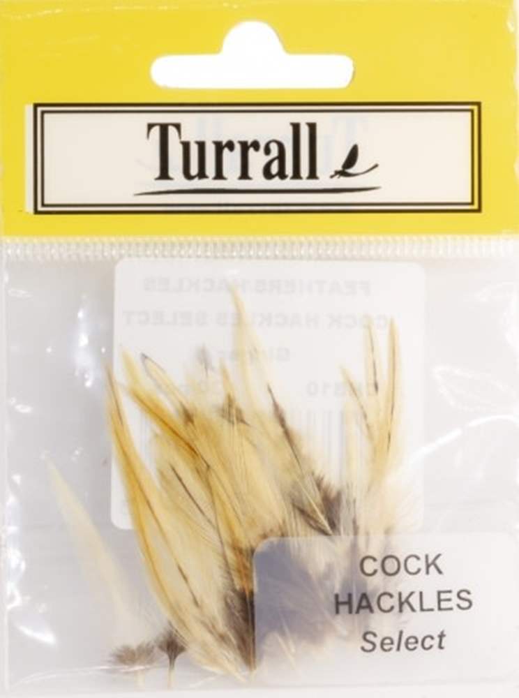 Turrall Indian Cock Feather Hackles Select 30 Feathers Ginger Fly Tying Materials