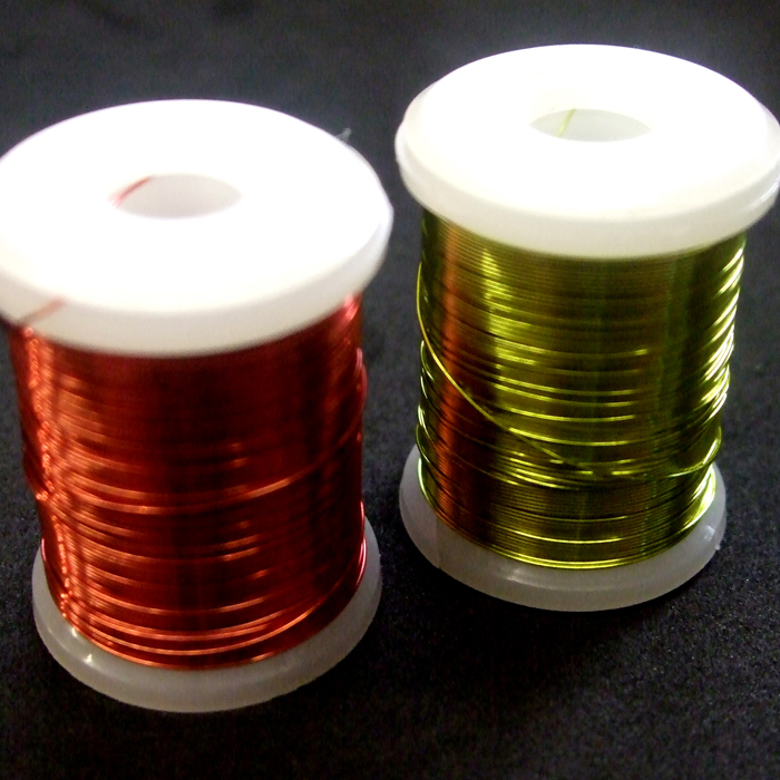 Turrall 0.2mm Medium Copper Wire Chartreuse Fly Tying Materials (Product Length 36ft / 11m)