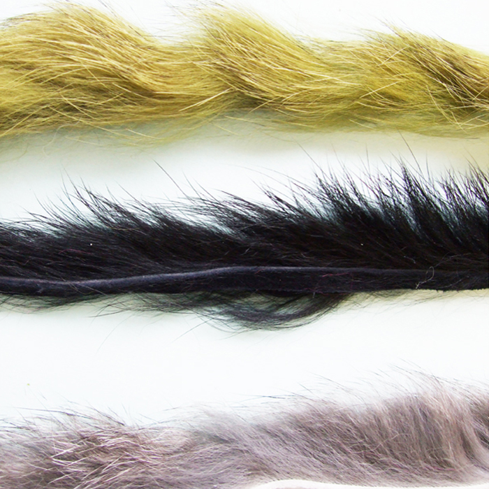 Turrall Rabbit Fur Strips / Zonkers Yellow Fly Tying Materials
