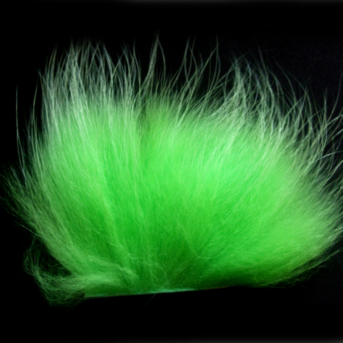 Turrall Temple Dog Hair Fluorescent Lime Green Fly Tying Materials