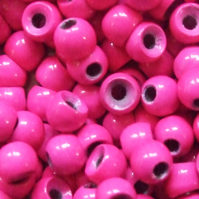 Turrall Tungsten Bead Medium 3.2mm Fluorescent Pink Fly Tying Materials