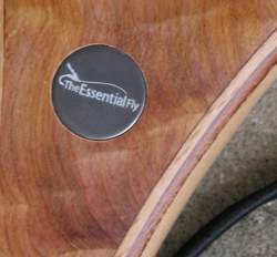 Tef Logo on Burl Wood Landing Net