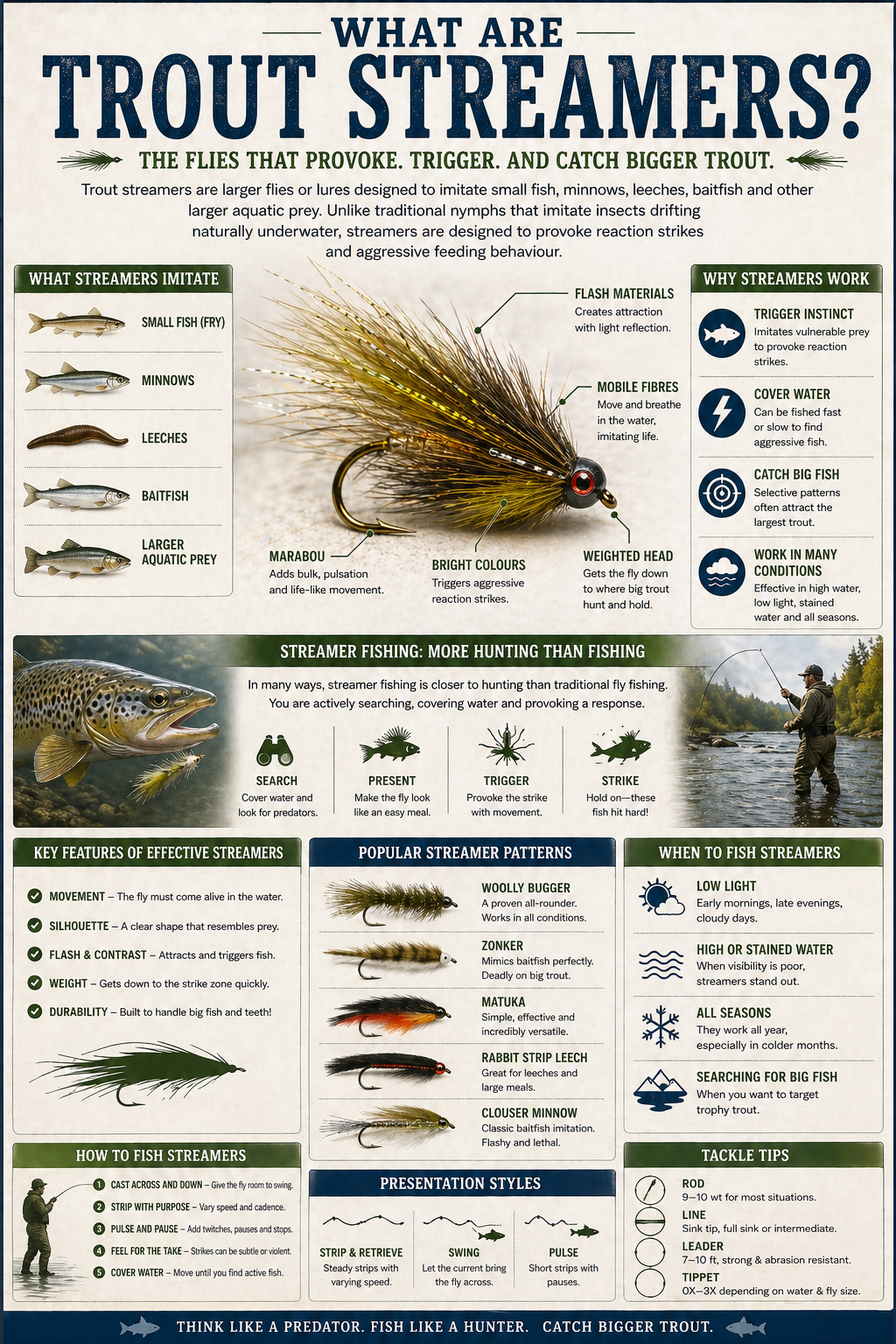 What Are Trout Lure / Streamer Patterns? Trout Hunting Patterns