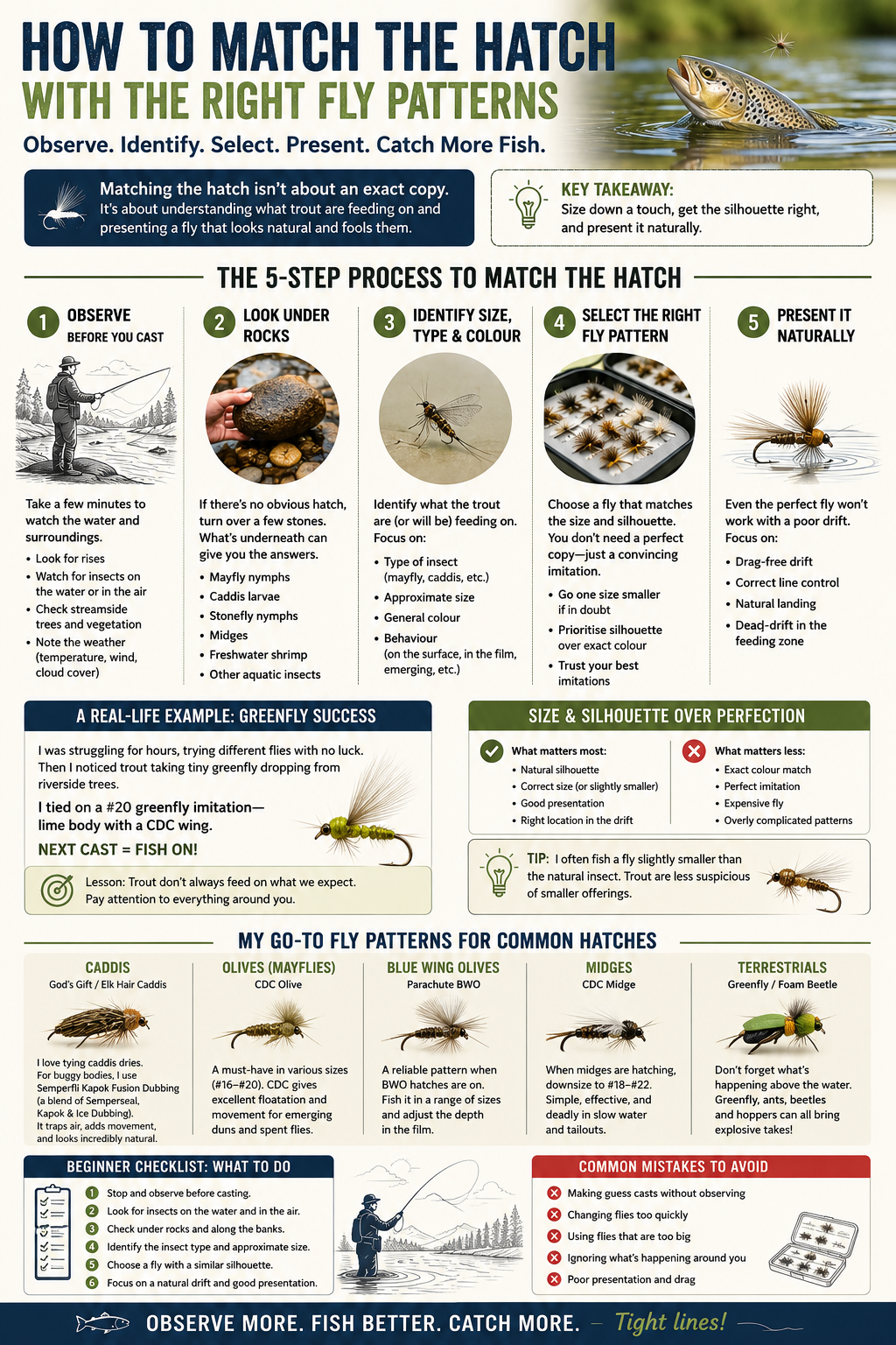 How to Match the Hatch with the Right Fly Patterns: A Practical Guide ...