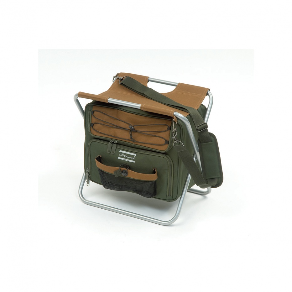 Shakespeare Folding Stool With Cooler Bag For Fly Fishing
