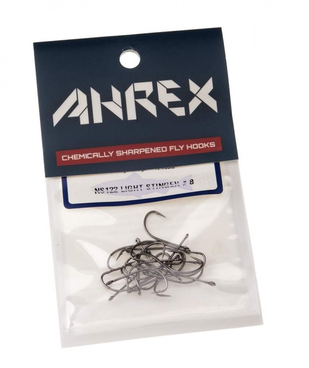 Ahrex Ns122 Light Stinger #8 Fly Tying Hooks (Also Known As Trailer Hook)