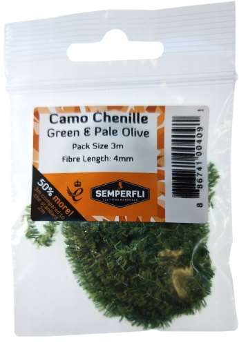 Semperfli Camo Chenille 4mm Small Green & Pale Olive