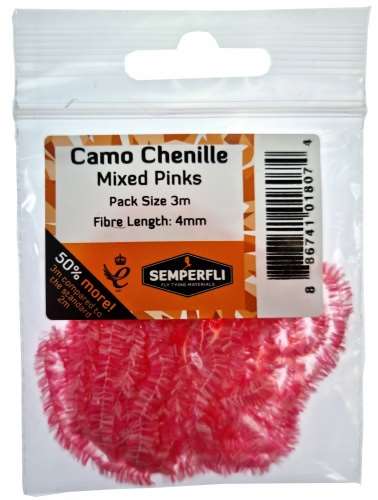 Semperfli Camo Chenille 4mm Small Mixed Pinks