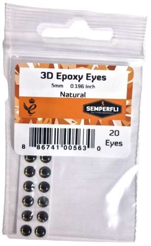 Semperfli 5mm 3D Epoxy Eyes Natural