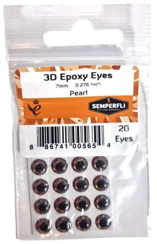 Semperfli 7mm 3D Epoxy Eyes Pearl