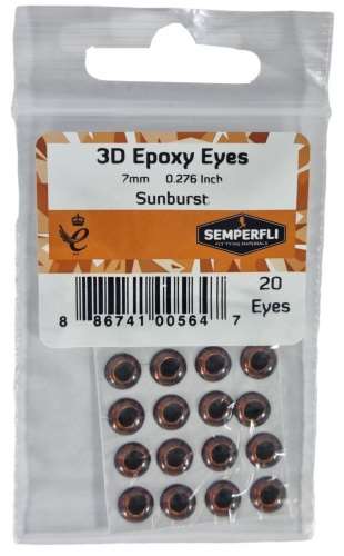 Semperfli 7mm 3D Epoxy Eyes Sunburst