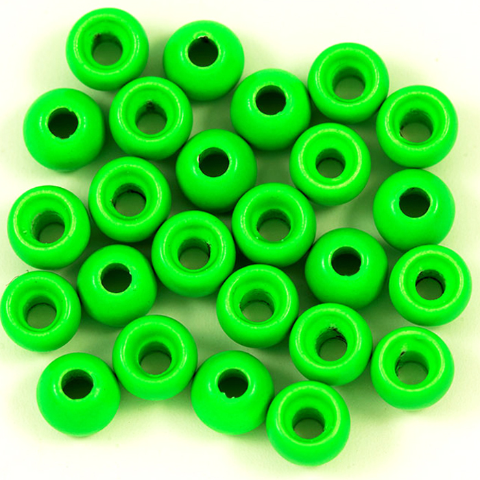 Turrall Brass Beads Large 3.8mm Fluorescent Green Fly Tying Materials