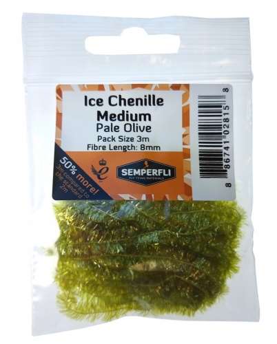 Semperfli Ice Chenille 12mm Large Pale Olive