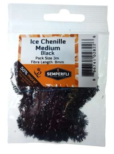 Semperfli Ice Chenille 15mm Large Black