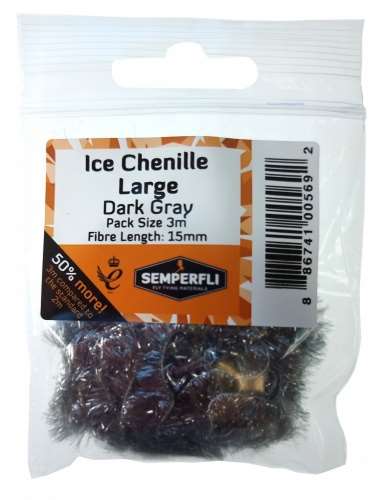Semperfli Ice Chenille 15mm Large Gray