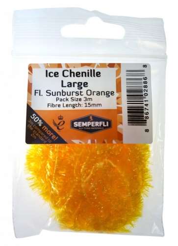 Semperfli Ice Chenille 15mm Large Fl Sunburst Orange