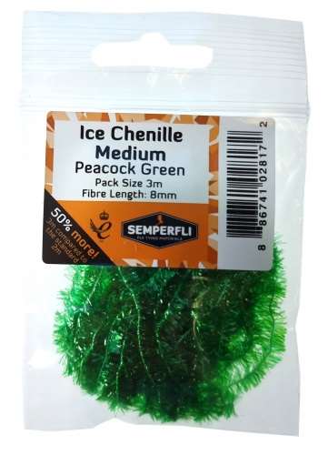 Semperfli Ice Chenille 8mm Medium Peacock Green