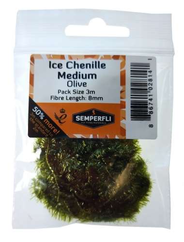 Semperfli Ice Chenille 8mm Medium Olive