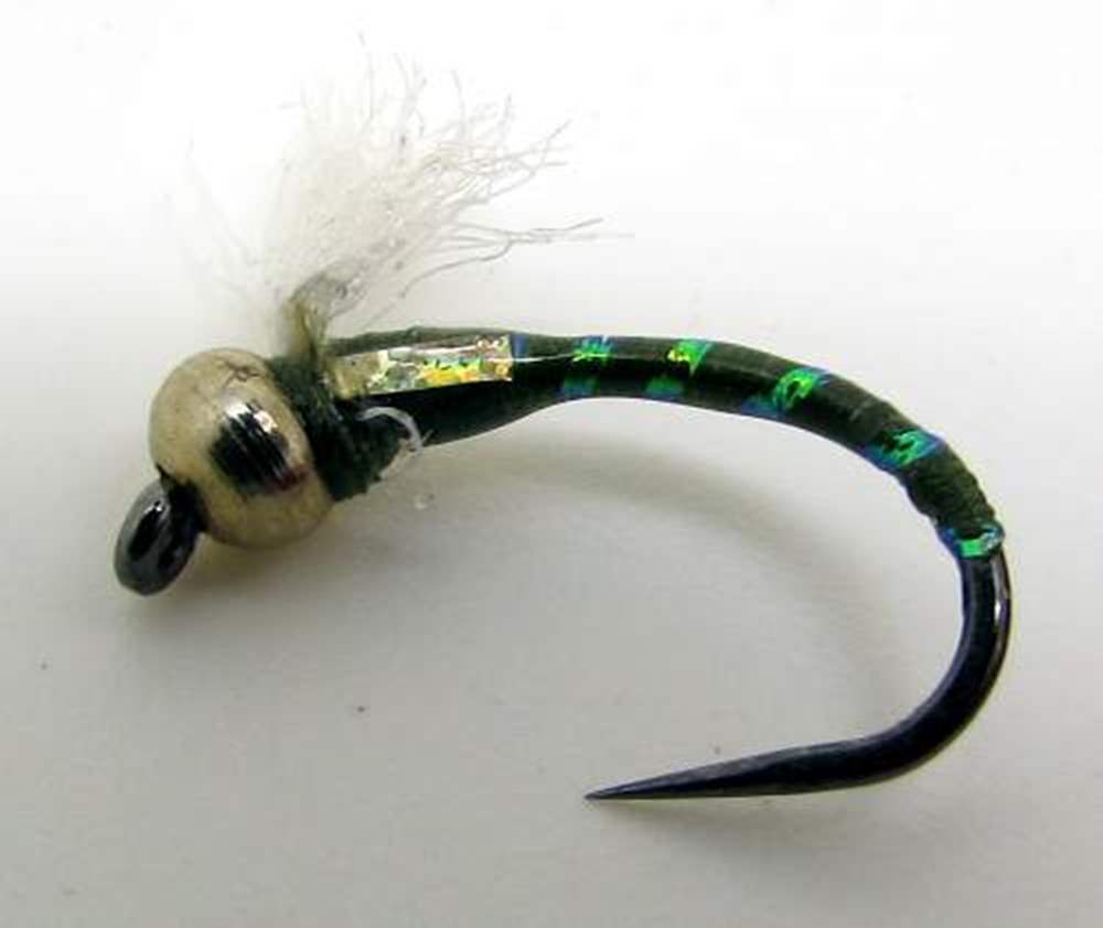 The Essential Fly Barbless 3D Glass Epoxy Bead Head Buzzer Olive Fishing Fly