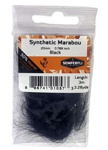 Semperfli Synthetic Marabou 20mm Black