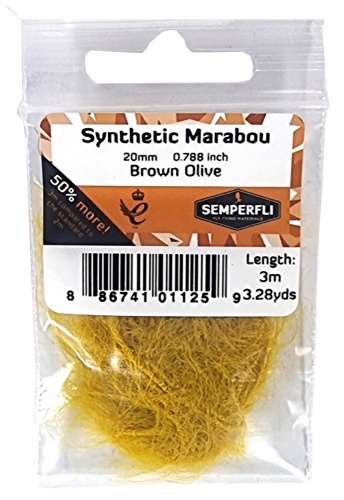 Semperfli Synthetic Marabou 20mm Brown Olive